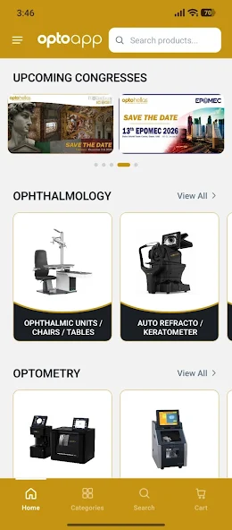 Opto Hellas app interface